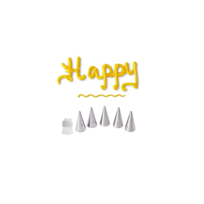 Thin Piping Nozzles with Coupler,Small Piping Tips for Writing,Detail,Royal Icing,Cookie
