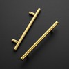 Ravinte 5 Pack 7.38" Cabinet Pulls Brushed Brass Stainless Steel
