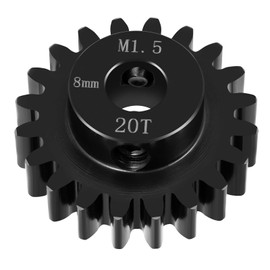 BRKRC M1.5 Steel Pinion Motor Gear 8mm 17T 18T 19T 20T Gears for 1/5 1/6 1/7 1/8 1/10 ARRMA 4WD Tra-xxas X-MAXX RC Car (20T)