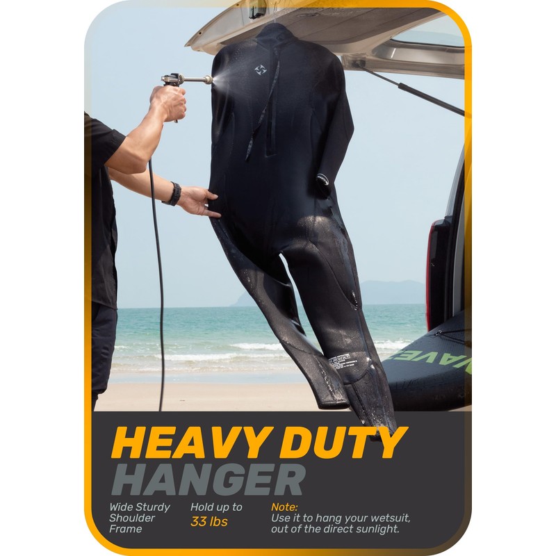 CAPAS Adjustable Foldable Travel Wetsuit Hanger for Adults and Kids,