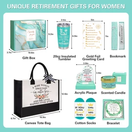 Retirement Gifts for Women 2025, Best Happy Retirement Gifts for Coworker Teacher Nurse Boss Friend Mom Grandma Retirees, Funny Retirement Gift for Woman, Cool Retired Gift Baskets for Women