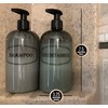 Bottiful Home-16 oz Grey Shampoo, Conditioner, Wash Shower Soap Dispensers-3