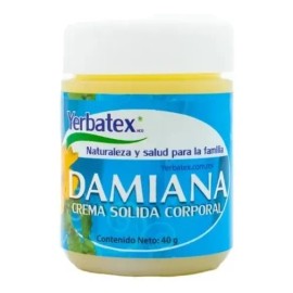 Pomada De Damiana, Crema Sólida Corporal, Frasco De 40g                                                                                               