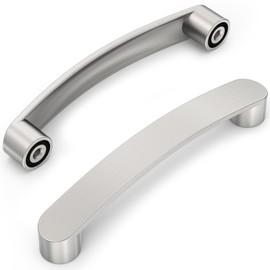 FURNIWARE Pack of 10 Brushed Nickel Cabinet Handles, Kitchen Handles Drawer Pulls 128mm(5 Inch) Hole Center, Hardware Modern Kitchen Cabinet Door Handles, for Kitchen and Bathroom Cabinets Cupboard