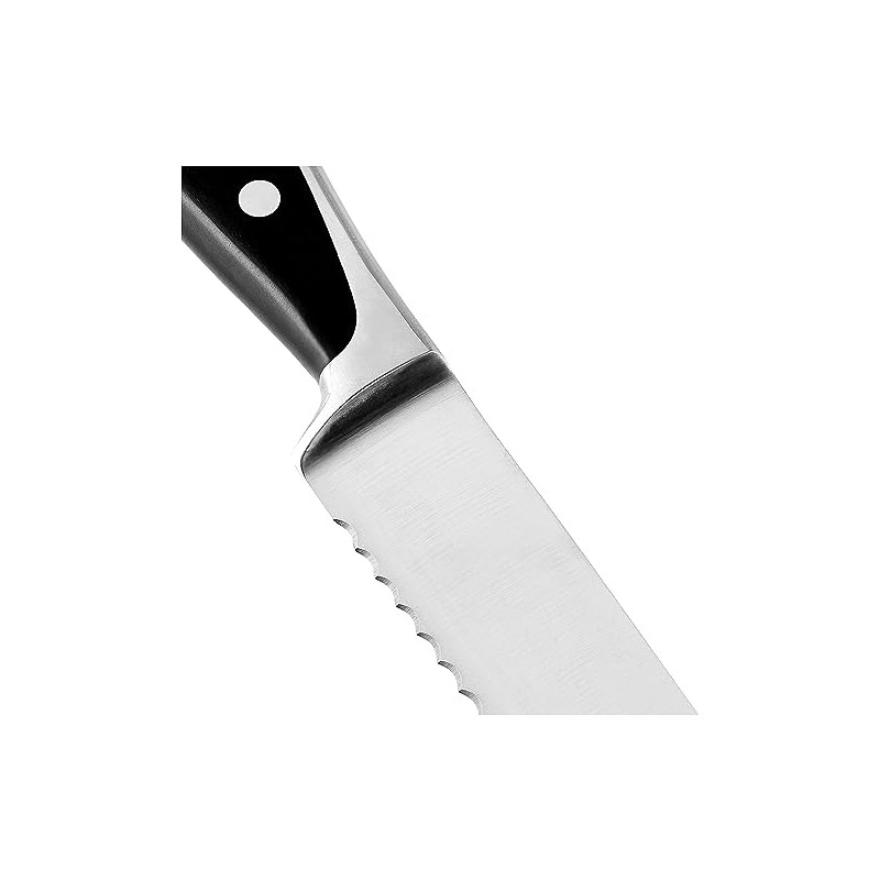 HENCKELS Forged Synergy 8-inch Bread Knife, Black/Stainless Steel