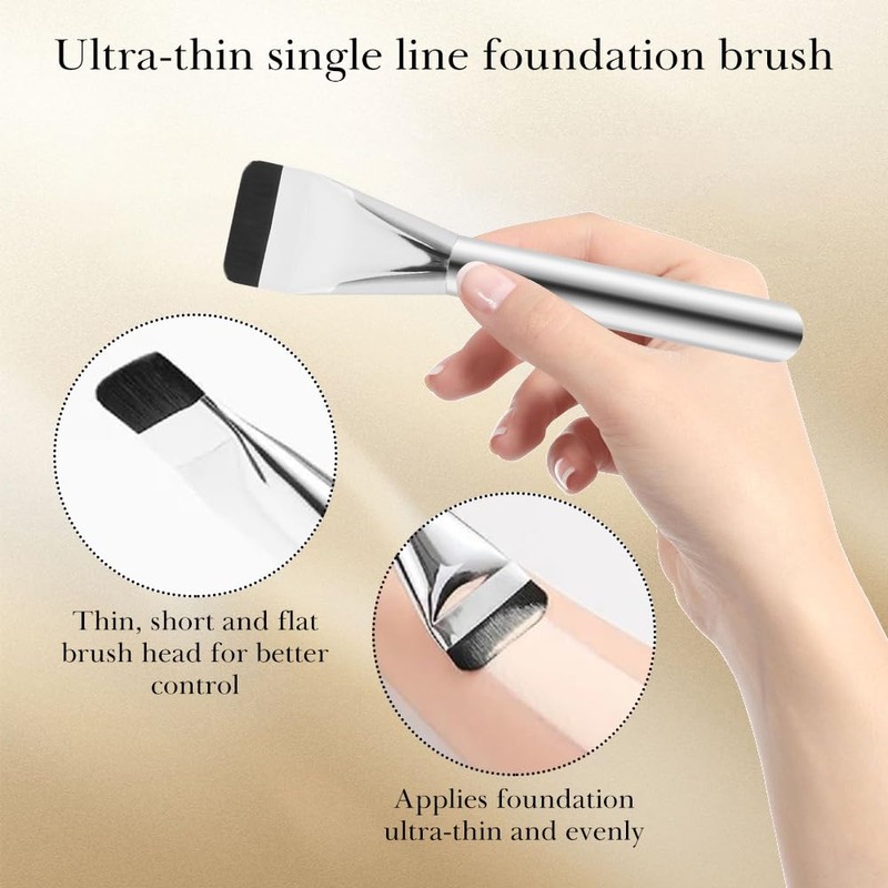 Ultra Thin Foundation Brush, Foundation Makeup Pinsel, Flacher Rouge Concealer