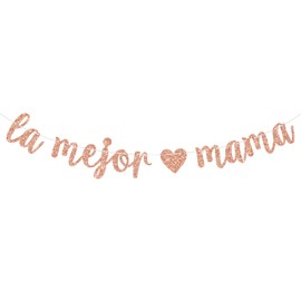 La Mejor Mama Banner, Feliz Cumpleanos Mama, Feliz Dia Mama, Happy Mother's Day Party Decorations Supplies