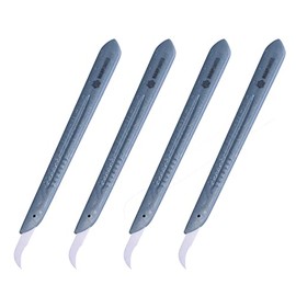 4-Pack Betor MR Safe Ceramic Scalpel #12 Hook Blade with Safety Cap Non-Ferrous
