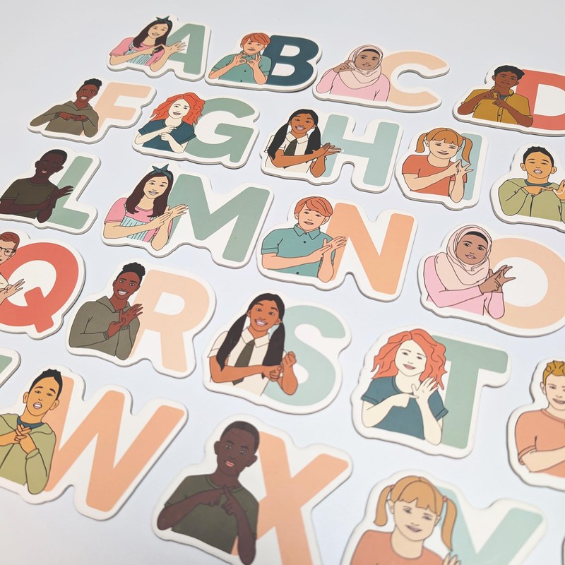 26 Auslan Alphabet Fridge Magnets – Educational & Fun Sign