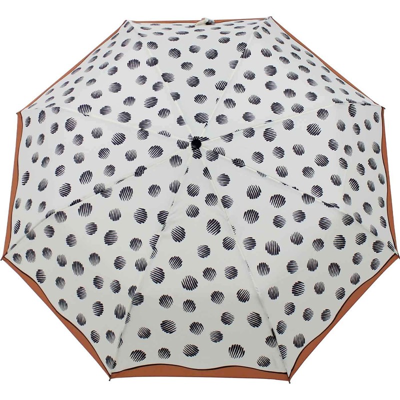 Knirps Comet Women's Folding Umbrella Large Duomatic UV Protection, cream,