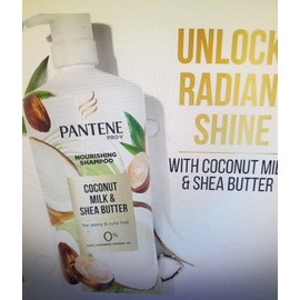 Pantene (ONE) COCONUT MILK & SHEA BUTTER SHAMPOO PANTENE W/PUMP 38.2 oz BOTTLE/USA MADE