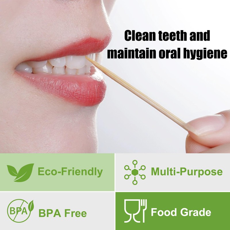 500 Count Toothpicks - Wooden Toothpicks Premium Tooth Picks for