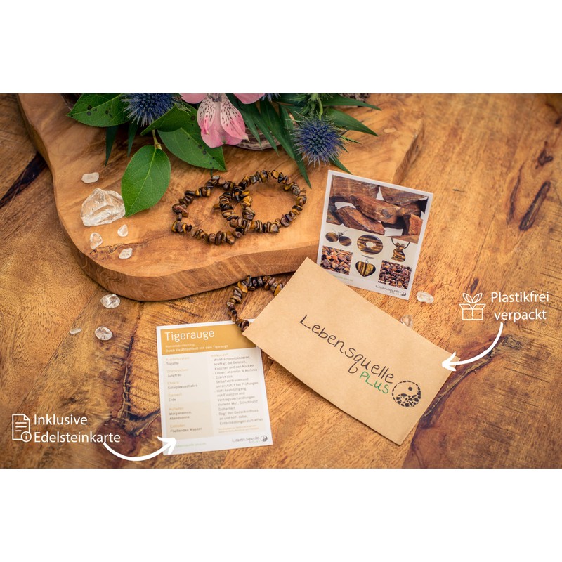 Lebensquelle Plus Tiger's Eye Chip Bracelet | High Quality Gemstone