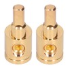 Power Wire Reducer, 2pcs 0GA Pure Copper Gold Plated Wire