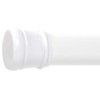 Zenna Home Tension Shower Curtain Rod, White, 27 to 40