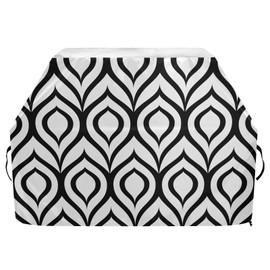 Premium Grill Cover Waterproof Abstract Geometric Peacock Feather Barbecue Cover Fade Resistant BBQ Cover Heavy Duty Fits Grill Widths Up to 25 in