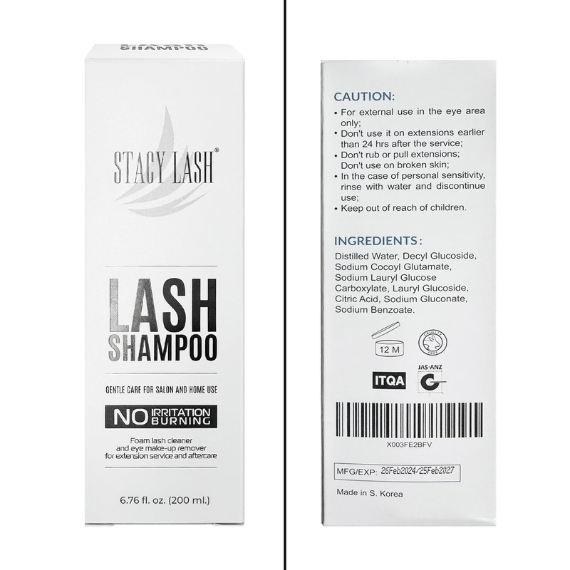 STACY LASH 6.76 fl.oz / 200ml Eyelash Extension Shampoo +