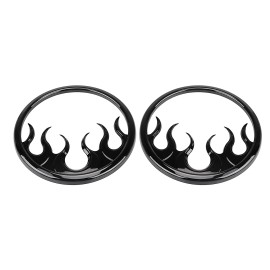 Unbranded Black Front Speaker Grill Trim Cover For Harley Touring Electra Tri Glide 14-23