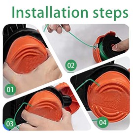 Galenkong 4 Pieces A6482 Trimmer Spool Lines Compatible with Black and Decker GL7033 GL8033 GL9035, Replacement Standard Autofeed Spool Wire (6m x 2mm)