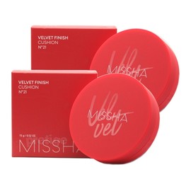Missha Velvet Finish Cushion 15g x 2 / 미샤 벨벳 피니쉬 쿠션 15g x 2개