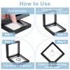 25 PCS Floating Display Case, Challenge Coin Display Stand, 3D