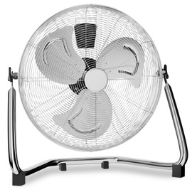 mollie 22 Inch High Velocity Floor Fan with 3 Speed Heavy Duty Metal Adjustable Tilt Portable Quiet Air Circulator for Home Garage, Workshop, Factory and Basement, 3522 CFM, Silver