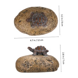 Operitacx Box Fake Rock Key Holder Discreet Key Hider for Outdoor Use Turtle Statue Design Durable Weather Resistant for Garden Decoration
