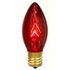 Vickerman C9 Transparent Red Replacement Bulb, 7 Watt, 130 Volt,