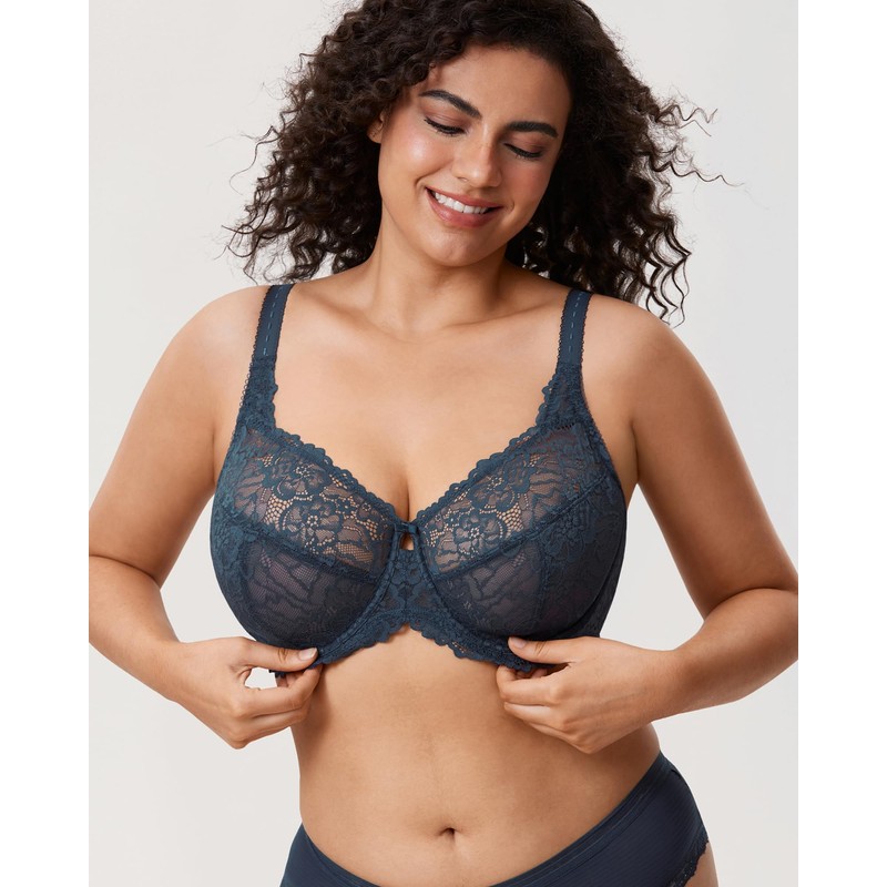 Delimira Women's Plus Size Bra Full Coverage Minimiser Non Padded