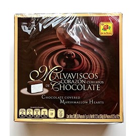 DE LA ROSA CHOCOLATE COVERED MARSHMALLOW HEARTS 50 CT