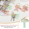 PATIKIL Alphabet Initial Letter Keychain, Resin Cute Keychains with Tassel
