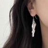 Cybche Boho Olive Leaf Earrings Dangle Silver Leaves Earrings Cluster