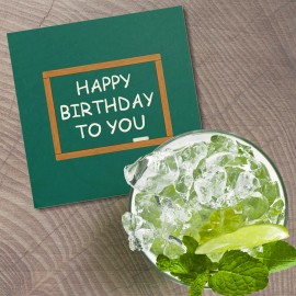 Unbranded Happy Birthday To You Board 4'' X 4'' Square Wooden Coaster