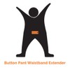 5-Pack Waistband Button Extender for Pants and Skirts - black,