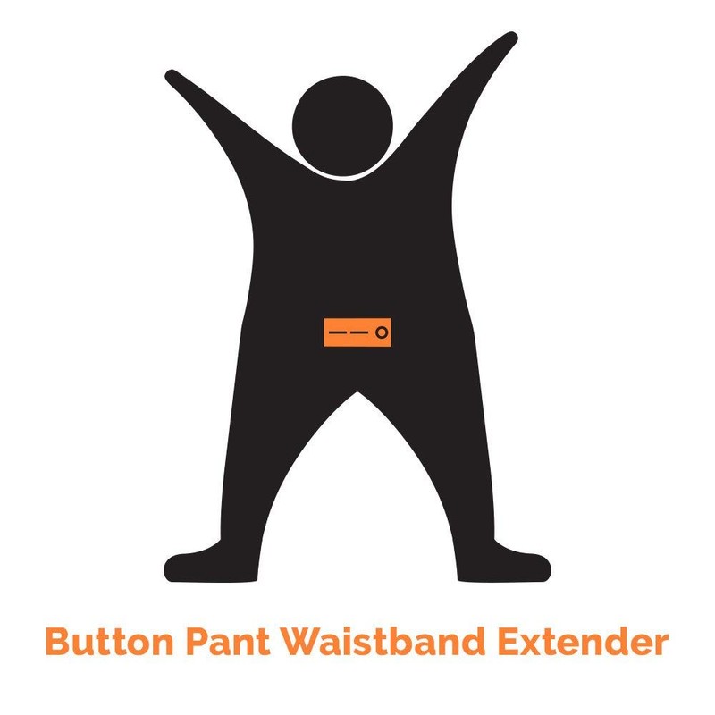 5-Pack Waistband Button Extender for Pants and Skirts - black,