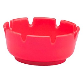 PIAZZA Ashtray - Round Plastic - Red, 10Cm, 504101