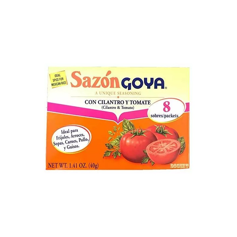Goya Sazon With Culantro & Tomato, 1.41 oz Sazon con