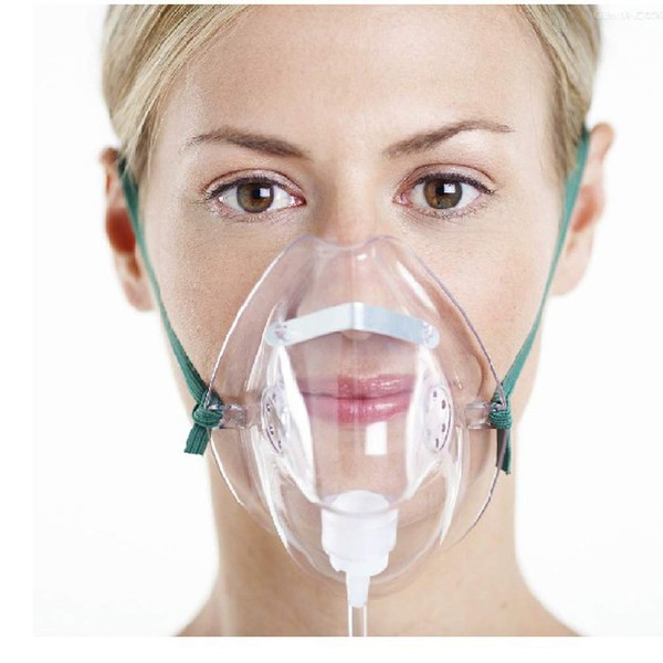 YUWELL Adult Oxygen Mask with 6.6' Tubing - Soft - XL Size - 10 Pack
