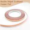 ARTKINGTO Black Backed Scalloped Copper Foil Tape, Double Edged Scalloped
