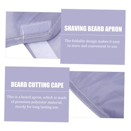 Baluue 1pc Shaving Cloth Beard Shave Apron Shaving Use Bib Smock Tool Apron Men Shaving Cape Men Beard Trimming Trimming Apron Salon Apron Beard Grooming Apron Cape Dark Grey Polyester