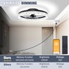 VOLISUN Low Profile Ceiling Fan with Lights and Remote, 19.7in