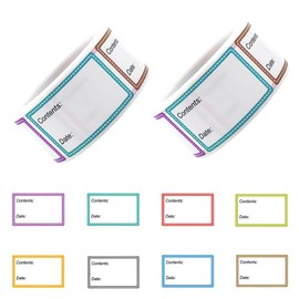 2 Rolls 1000 Pieces Freezer Labels, Food Labels for Buffet, Removable Food Labels Stickers Labels for Storage Boxes, Freezer Labels Easy Peel Off for Jars, Pantry and Meal Containers