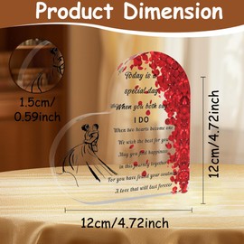 Wedding Gifts Wedding Decorations Favours Bride To Be Gifts Acrylic Wedding Gift Wedding Gifts for Couple Anniversary Wedding Gifts Wedding Gifts for Bride And Groom Bride Gifts Wedding Present