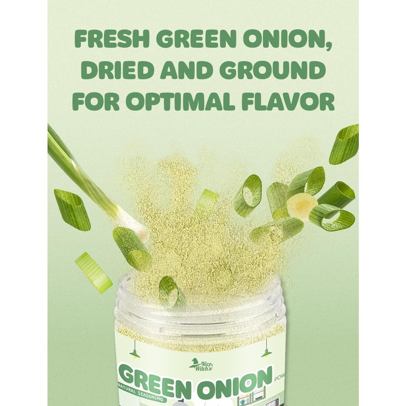 NICE WITCH'S Korean 100% Pure Green Onion Powder 7.05oz /