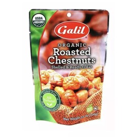 Galil Organic Roasted Chestnuts - 3.5 Oz - Shelled & Ready To Eat  - Kosher