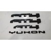 GMC OVERLAY Gloss Black Door Rear AT4 Yukon Emblem Fit