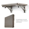 Folding Shelf Brackets 12 Inches, Heavy Duty Stainless Steel Collapsible