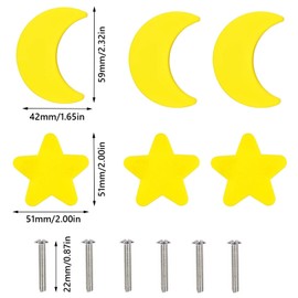 Dilightnews Pack of 6 Door Handles for Children's Room, Furniture Knobs, Door Handle, Children's Cupboard Handle, Drawer Knob, Made of Rubber, for Drawers, Cupboards, Children's Room