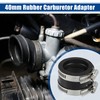 ACROPIX 40mm ID Rubber Black Motorcycle Carburetor Adapter Inlet Inlet