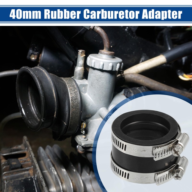 ACROPIX 40mm ID Rubber Black Motorcycle Carburetor Adapter Inlet Inlet